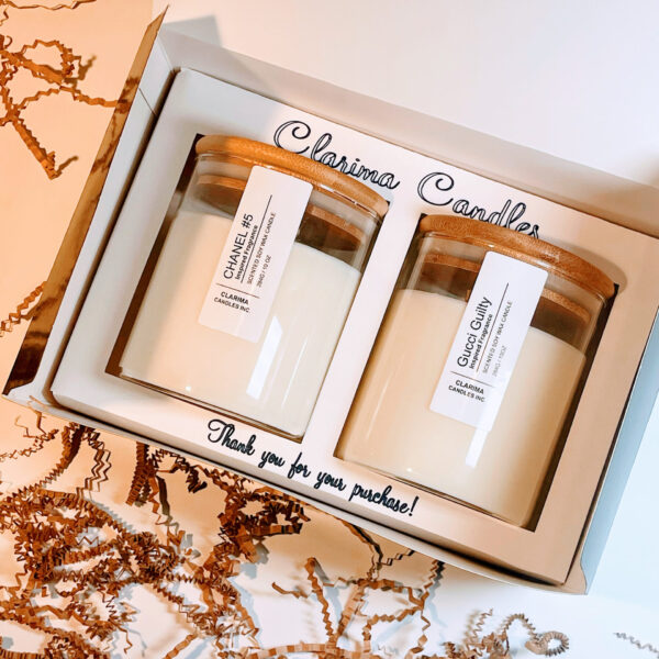 Chanel No5 & Gucci Guilty Candles 10oz Gift Box–2 (Inspired Fragrances)